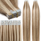 Tape hair extension gold line 